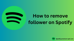 remove follower on Spotify